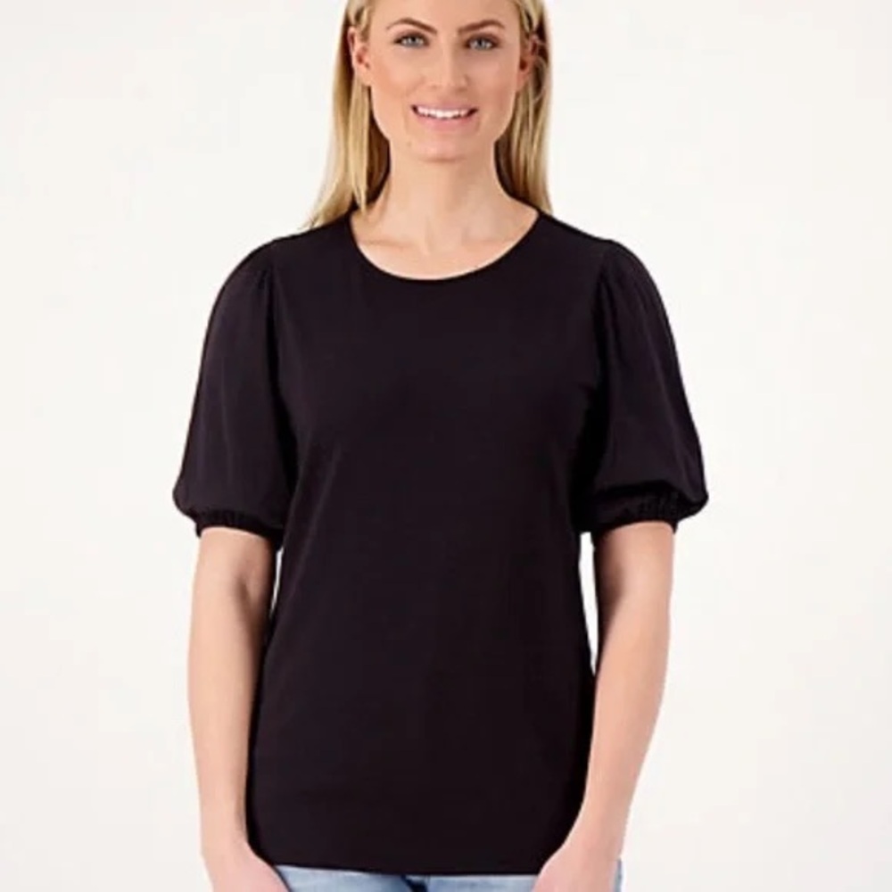 GIRL WITH CURVES Scoop Neck Knit Top A575269